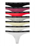 Calvin Klein - Thong 7 Pk - Stringid - S
