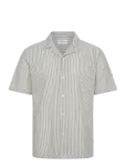 Lindbergh - Striped Seersucker Resort Shirt S/S - Vabaaja s&auml;rgid - L