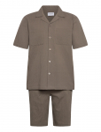 Lindbergh - Seersucker Shirt S/S+Shorts - L&uuml;hikeste varrukatega s&auml;rgid - S
