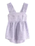 Lindex - Sleeveless Blouse With Broderie Anglaise - Pluusid ja tuunikad - 128