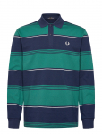 Fred Perry - Heavyweight Striped Polo - Pikkade varrukatega - M
