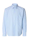 Selected - Slhrlxhotel Amour Emb Ls Shirt - Triibulised s&auml;rgid - XL
