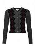 Ganni - Fine Merino Jacquard Cardigan - Kardiganid - S