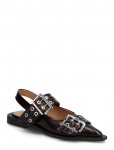 Ganni - Feminine Buckle Ballerinas - Madalad slingback-kingad - 40