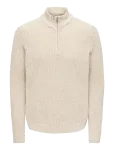 ONLY & SONS - Onsjoin Reg Ls High Neck Knit Camp - Poolpika lukuga džemprid - XXL