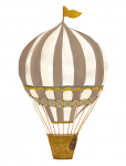 That's Mine - Retro Air Balloon Large Brown - Vehicles - 25X 42.5CM