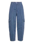 GANNI - Light Stripe Denim Cargo Pants - Cargo-p&uuml;ksid - 25