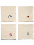 Midnatt - Napkins 4-Pack Charms - Riidest salvr&auml;tikud - 40X40CM