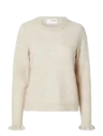 Selected - Slflulu Ls Knit Frill Cuff O-Neck Noos - Džemprid - XL