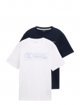 Tom Tailor - Doublepack T-Shirt, Packaging - L&uuml;hikeste varrukatega - S