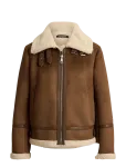 Lauren Ralph Lauren - Buckle-Trim Faux-Suede Jacket - Bomber-jakid - S