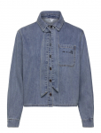 Object - Objvilma L/S Re Short Denim Shirt 142 - Pikkade varrukatega - L