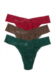 Hanky Panky - Hanky Panky Signature Lace, Low Rise Thong, 3 Pack Boxed - Stringid - ONE SIZE