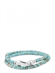 Nialaya - Turquoise Heishi Wrap Bracelet - K&auml;ev&otilde;rud - M