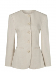 Malina - Carol Fitted Round Neck Linen Blazer - &Uuml;herealised bleiserid - 44