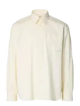 Selected - Slhrlxhotel Amour Emb Ls Shirt - Triibulised s&auml;rgid - M