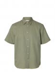 Selected - Slmregclaus Clay Linenblend Ss Sht Noos - L&uuml;hikeste varrukatega s&auml;rgid - XXL