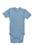 Smallstuff - Body Ss, Light Blue Melange Drop Needle, Merino Wool - L&uuml;hikeste varrukatega - 86