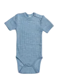 Smallstuff - Body Ss, Light Blue Melange Drop Needle, Merino Wool - L&uuml;hikeste varrukatega - 86