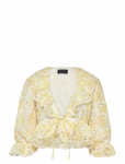 Bardot - Naomi Drawcord Broderie Blouse - Pikkade varrukatega - 34