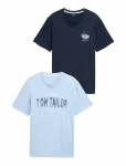Tom Tailor - Doublepack T-Shirt, Packaging - L&uuml;hikeste varrukatega - M