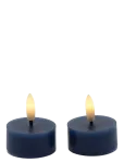 Sirius Home - Sille Fyrfadslys 2 Stk. S&aelig;t, &Oslash;4,5Xh2,2Cm, Deep Ocean - LED-k&uuml;&uuml;nlad - ONE SIZE