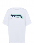 Maison Kitsune - Flash Fox Relaxed Tee-Shirt - L&uuml;hikeste varrukatega - XS