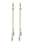 SN&Ouml; Of Sweden - Largo Double Chain Crystal Ear G/Clear - Onesize - Rippuvad k&otilde;rvar&otilde;ngad - ONE SIZE