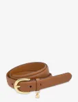 Lauren Ralph Lauren - Charm Crosshatch Leather Belt - V&ouml;&ouml;d - L