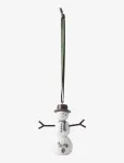 K&auml;hler - Hammersh&oslash;i Christmas Snowman Hanging Variant H9.5 White W. Deco - J&otilde;ulukuulid ja kuuseehted - 9.5 CM