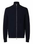 Selected - Slmdane Ls Knit Structure Full Zip Noos - Lukuga džemprid - XXL
