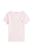 Tommy Jeans - Tjw Slim Essential Rib V Ss - L&uuml;hikeste varrukatega - XL