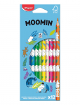 Dsignhouse Moomin - Moomin Wood Coloured Pencils Fsc X12 - V&auml;rvilised pliiatsid - 21.4X 9.5X 0.09CM