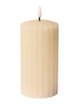 C'est Bon - Striped Led Pillar Candle - LED-k&uuml;&uuml;nlad - H15CM