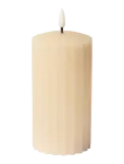 C'est Bon - Striped Led Pillar Candle - LED-k&uuml;&uuml;nlad - H15CM