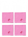 Midnatt - Napkins 4-Pack Pink Bow - Riidest salvr&auml;tikud - 40X40CM