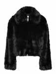 Monki - Chunky Zip Faux Fur Jacket - Kunstkarusnahk - XS