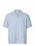 Selected - Slmrlxclay Linenblend Ss Shirt Res Noos - Vabaaja s&auml;rgid - S