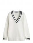 GANT - Contrast Cotton V-Neck - V-kaelusega - XL