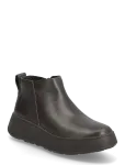 FitFlop - F-Mode Leather Flatform Zip Ankle Boots - Madala kontsaga poolsaapad - 36.5