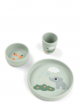Done By Deer - Stick&Stay Dinner Set Elphee Green - &Otilde;htus&ouml;&ouml;gikomplektid - PLATE:&Oslash; 18X H 3CM.BOWL:&Oslash; 10X H 4CM.MUG:&Oslash; 6.6X H 7.5CM
