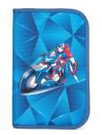 Beckmann Norway - Single Section Pencil Case With Content, Blue Lightning - Pinalid - ONE SIZE