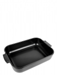 Peugeot - Appolia Rektangul&aelig;rt Ovnfad 36 Cm Satin Sort - Ahjuvormid - 36 CM