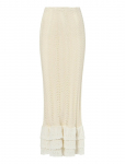 Malina - Zenna Crochet Trimmed Knitted Maxi Skirt - Maksiseelikud - XL