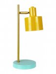 Dyberg Larsen - Ocean Mini Led Portable Karry/ Messing/ Turkis Bordlampe - Laualambid - ONE SIZE