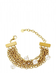 Bud To Rose - Paris Pearl Bracelet Gold - K&auml;eketid - ONE SIZE