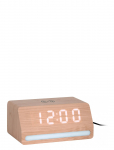 KARLSSON - Alarm Clock Retro W. Light Led Light Wood Veneer - &Auml;ratuskellad - H 7.5CM