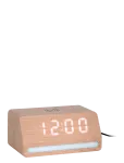 KARLSSON - Alarm Clock Retro W. Light Led Light Wood Veneer - &Auml;ratuskellad - H 7.5CM
