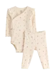 Lindex - Set With Wrap Bodysuit And Leggings - Komplektid bodiga - 56