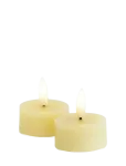 Sirius Home - Sille Fyrfadslys 2 Stk. S&aelig;t, &Oslash;4,5Xh2,2Cm, Pale Yellow - LED-k&uuml;&uuml;nlad - ONE SIZE